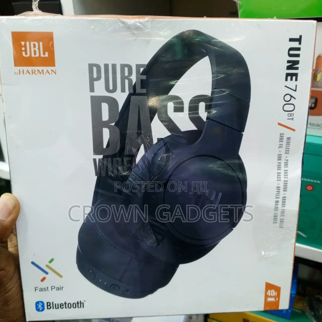 JBL 760bt Bluetooth 5.0 Over-Ear Headphones Pure Bass Sound