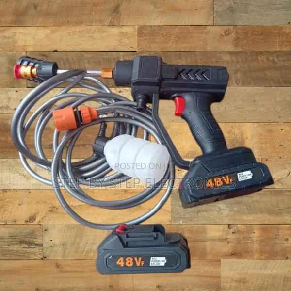 48v Rechargeable Cordless High Pressure Carwasher for Home Outdoor Use