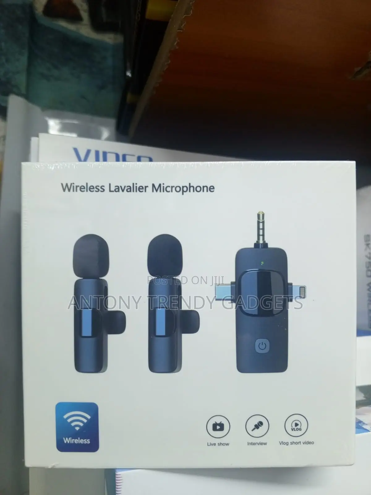 Wireless Lavalier Microphone (Dual Mic System)