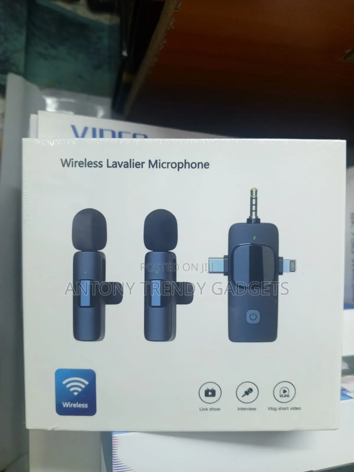 Wireless Lavalier Microphone (Dual Mic System)