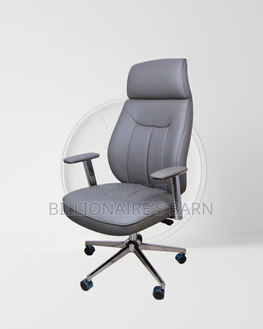 Breathable Grey Office Leather Executive | Nairobi Delivery Guaranteed
