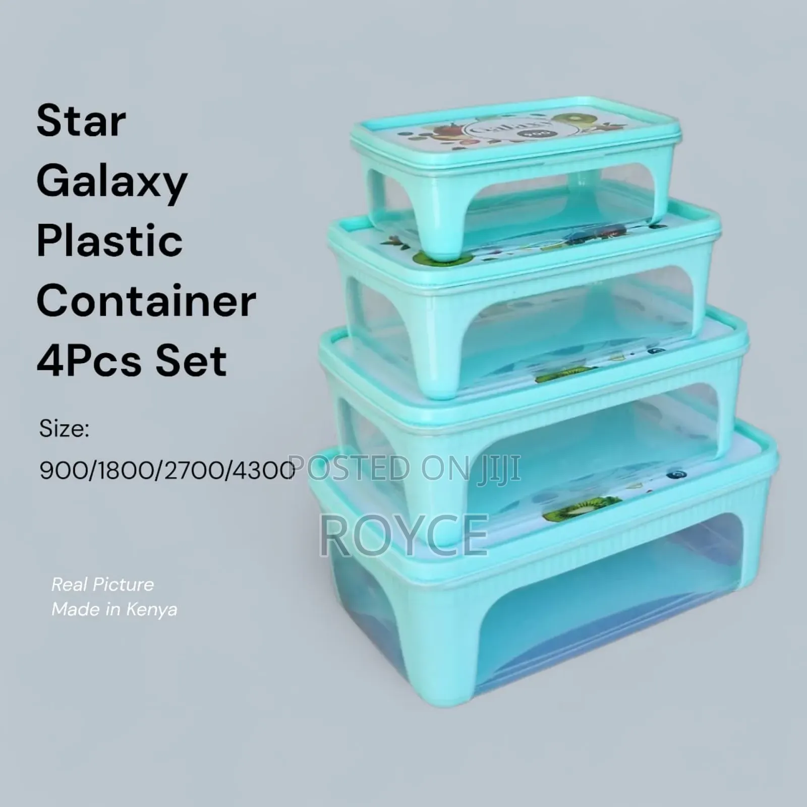 4pc Plastic Container Set