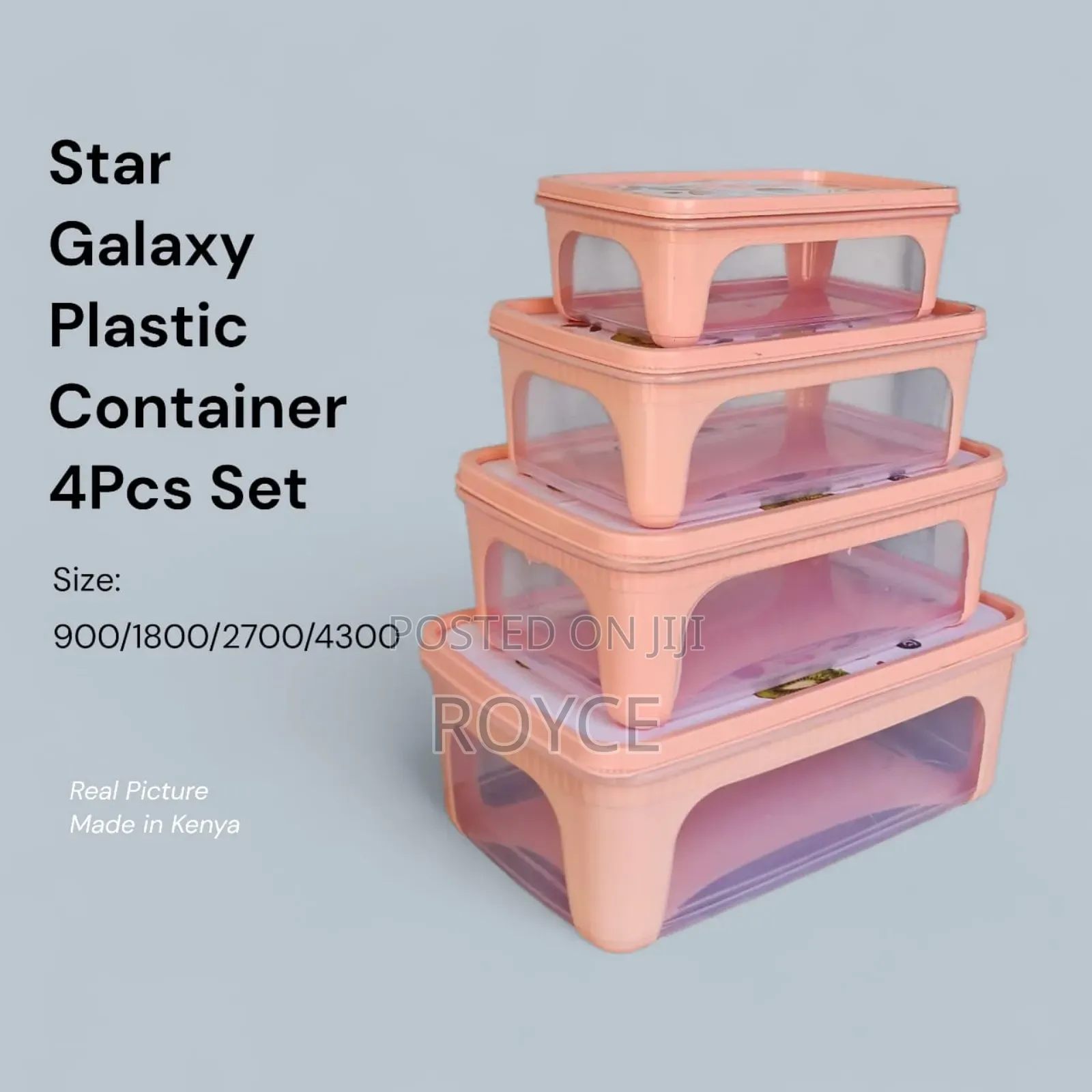 4pc Plastic Container Set