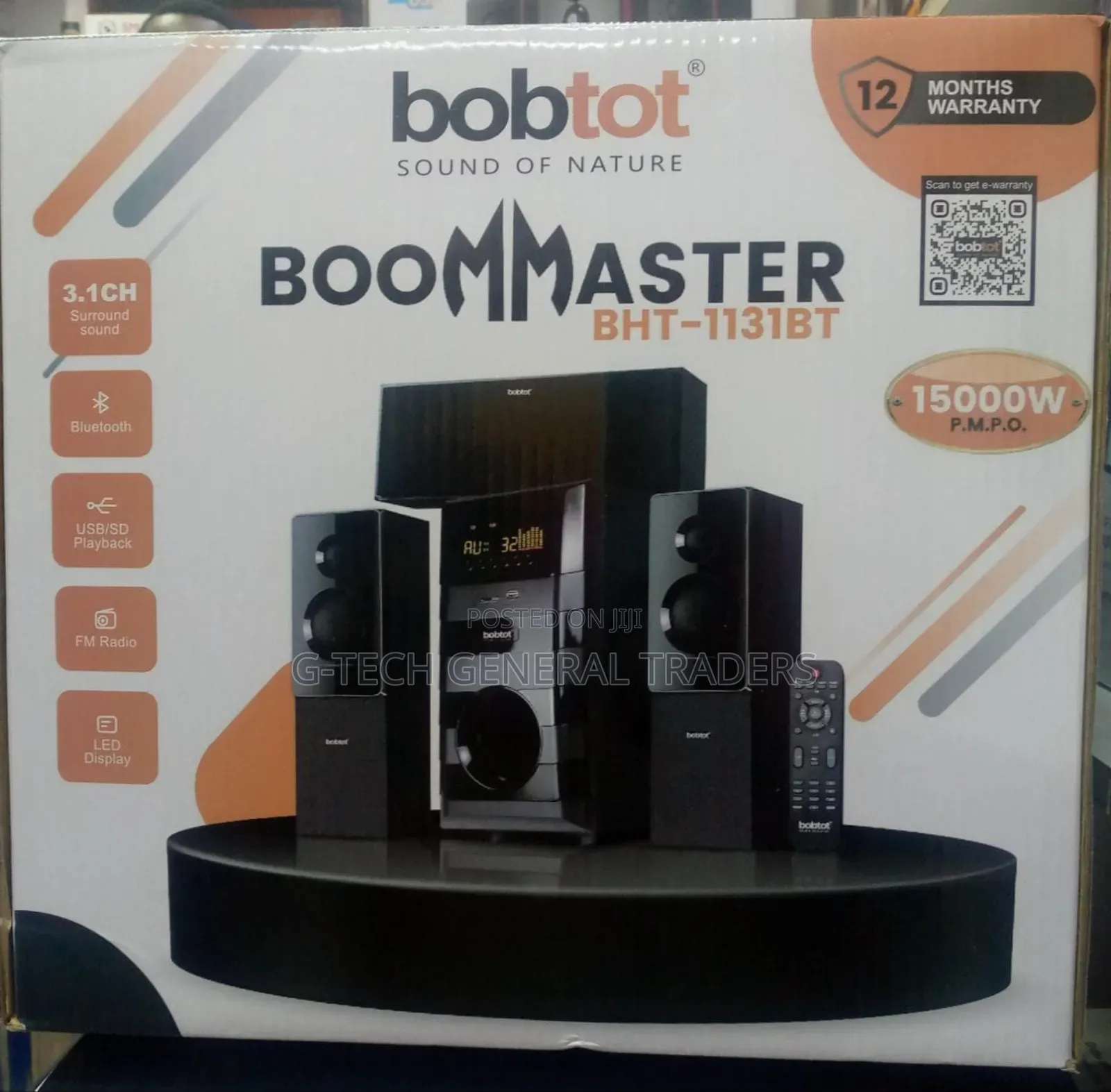 Boommaster 3.1 Channel Multimedia Speaker System Bht-1231bt 15000w