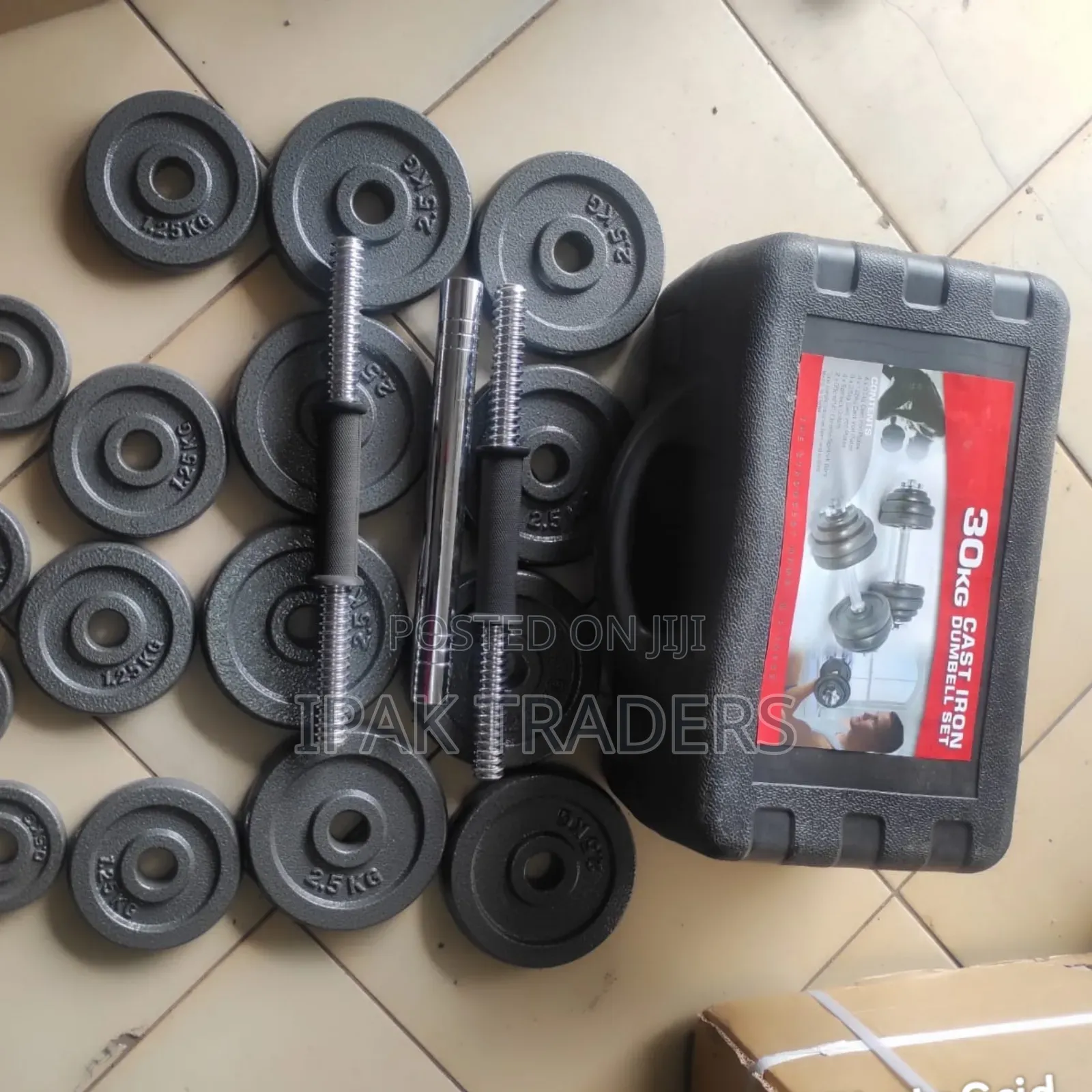 30kgs Iron Cast Dumbbell Set With a Connector