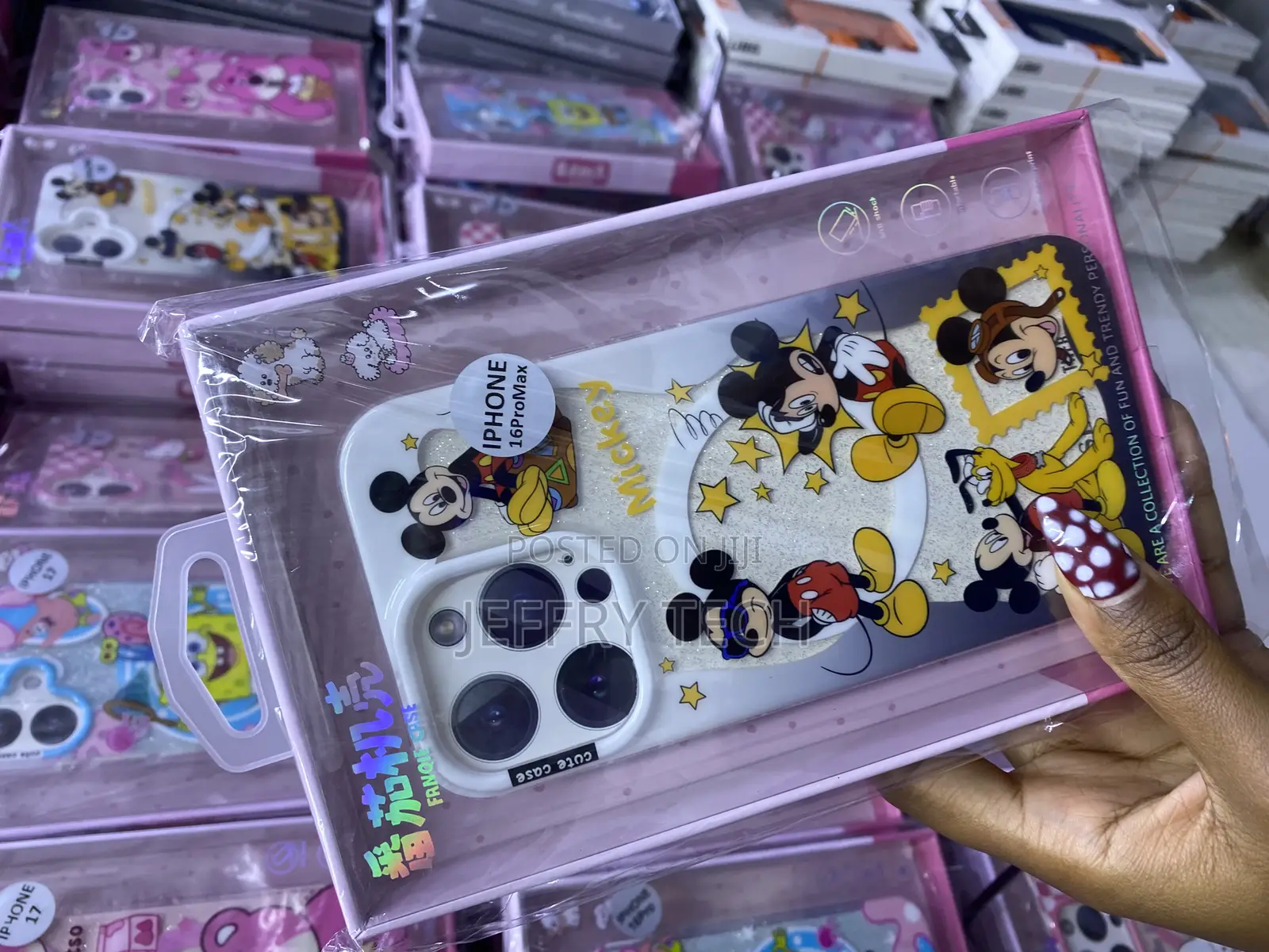 Psoke Disney Mickey Mouse Magsafe Glitter Case for iPhone 16 Pro Max