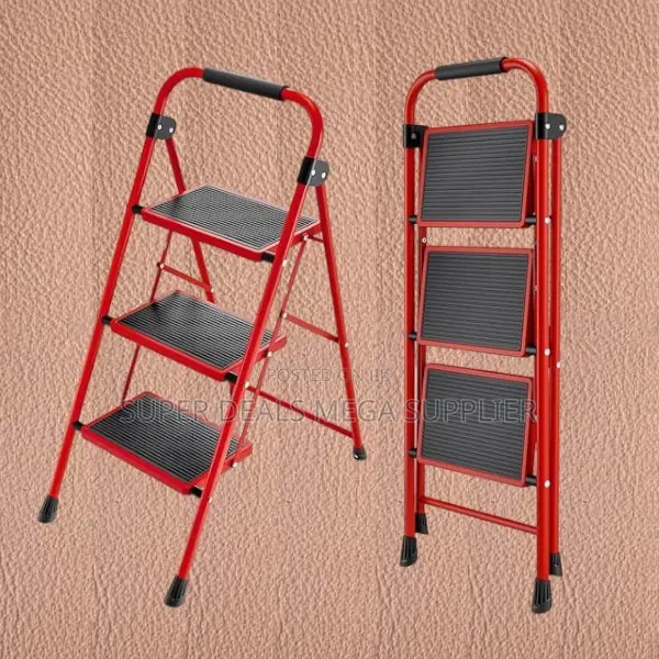3 Steps Folding Kitchen Ladder | Wide Pedal, Lightweight Design