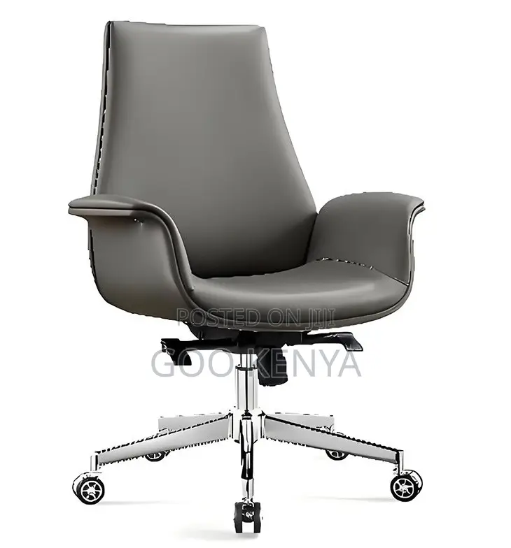 Office Chair; Elegant Mid-Back Ergonomic Guest Chair With Swivel Base