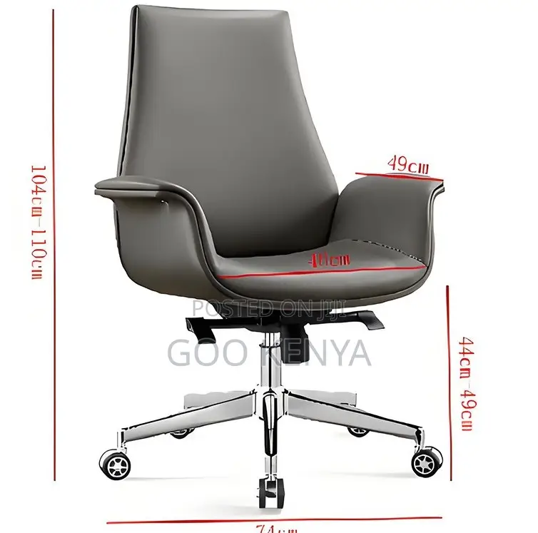 Office Chair; Elegant Mid-Back Ergonomic Guest Chair With Swivel Base