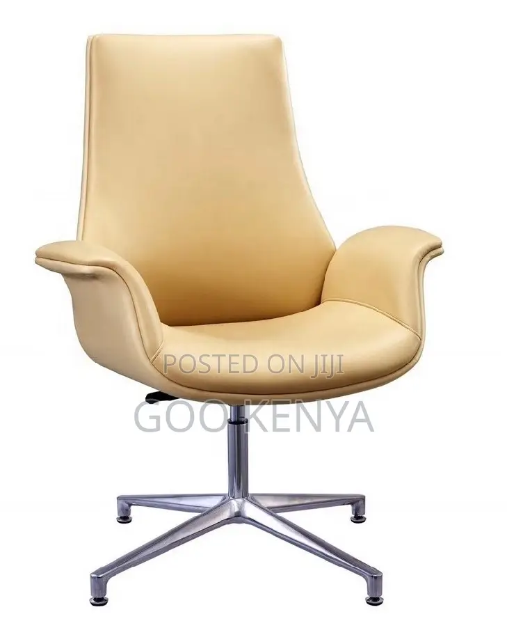 Office Chair; Elegant Mid-Back Ergonomic Guest Chair With Swivel Base
