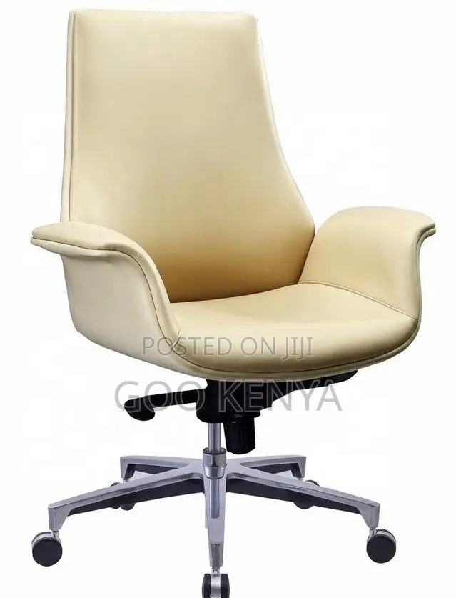 Office Chair; Elegant Mid-Back Ergonomic Guest Chair With Swivel Base