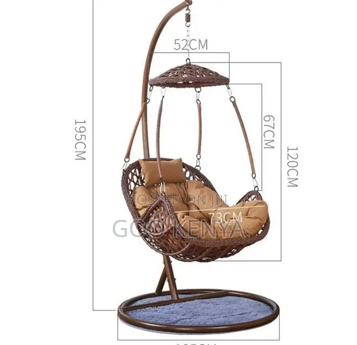 Home Chair; Modern Cast Aluminum Rattan Outdoor Swing Garden Chair