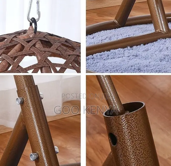 Home Chair; Modern Cast Aluminum Rattan Outdoor Swing Garden Chair