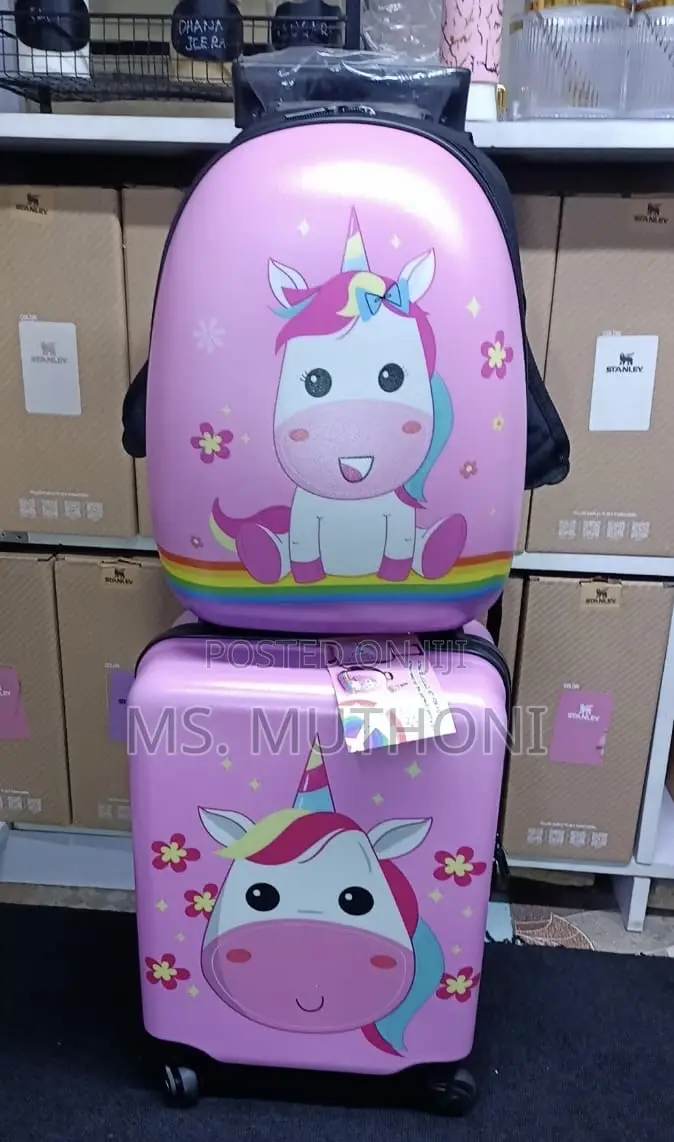 2 in 1 Disney Kids Luggage Suitcase With Backpack