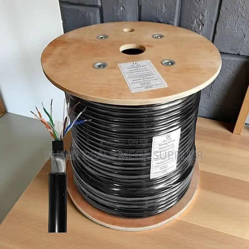 Durable 305m Outdoor Lan Cable Double Shielded Uv Proof Cat 6 Cable