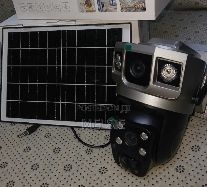 360° Pan Tilt, With Full Color Night Vision Solar Light Dual Lens