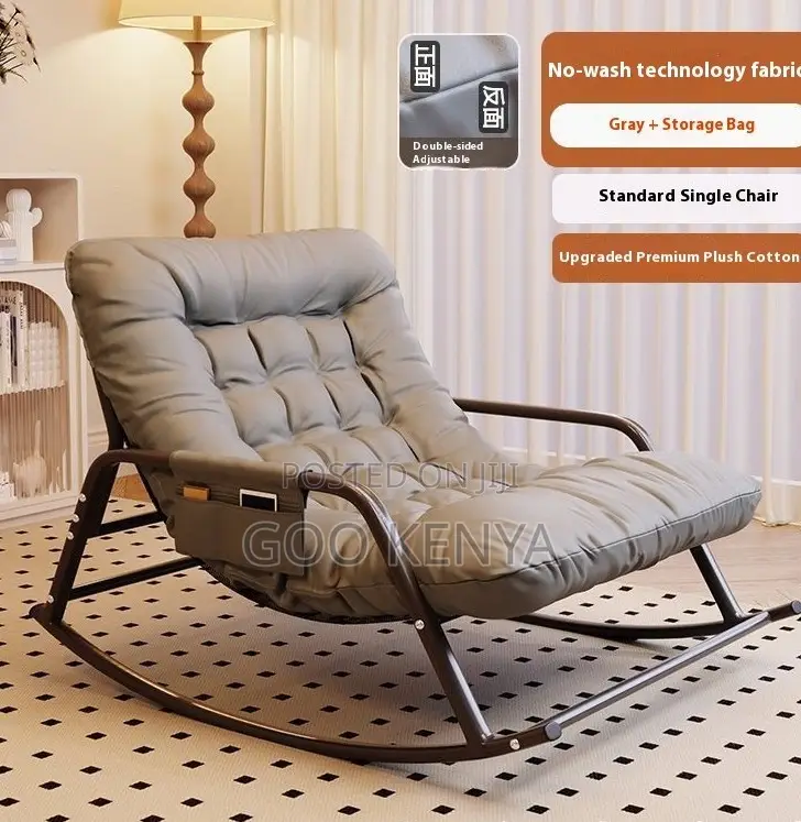 Home Chair; Lazy Lounger Ergonomic Chaise Rocking Chair for Outdoor