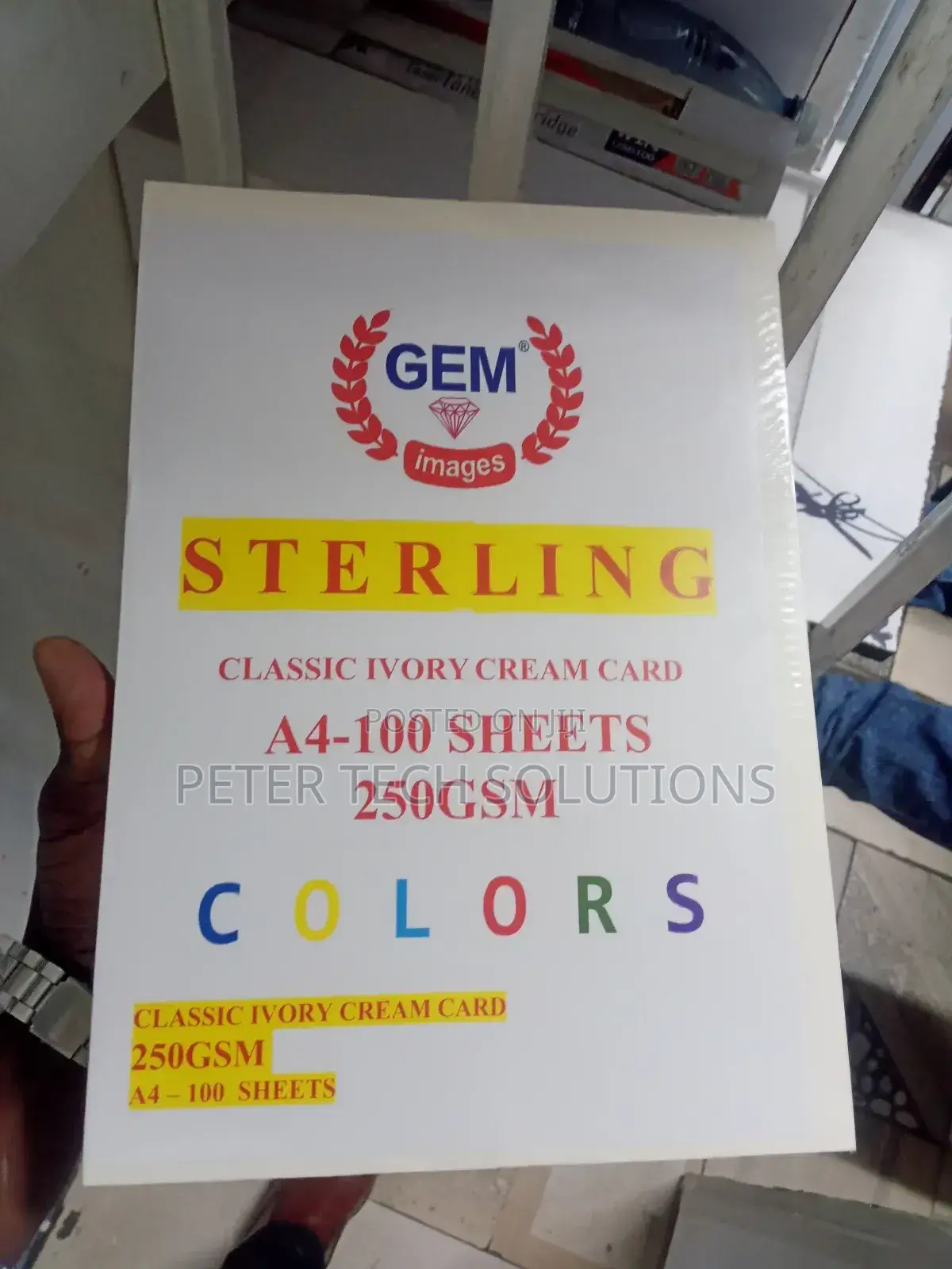 Gem Classic Ivory Cream Card A4 Size 250 Gsm 100 Sheets