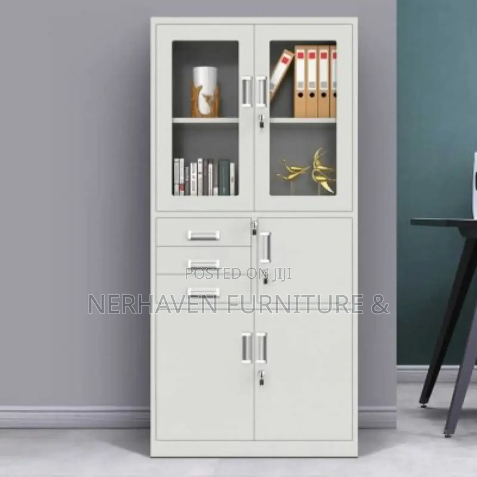 Cabinet With Lockable Safe -- Safe Storage for Documents and Cash