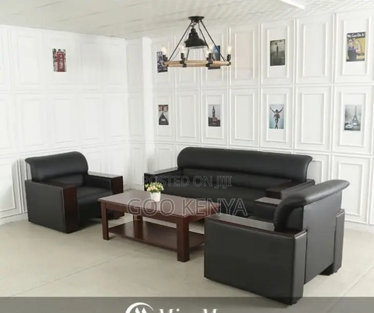 Home Sofa; 5-Seater Leather Sofa With Coffee Table and Charging Port