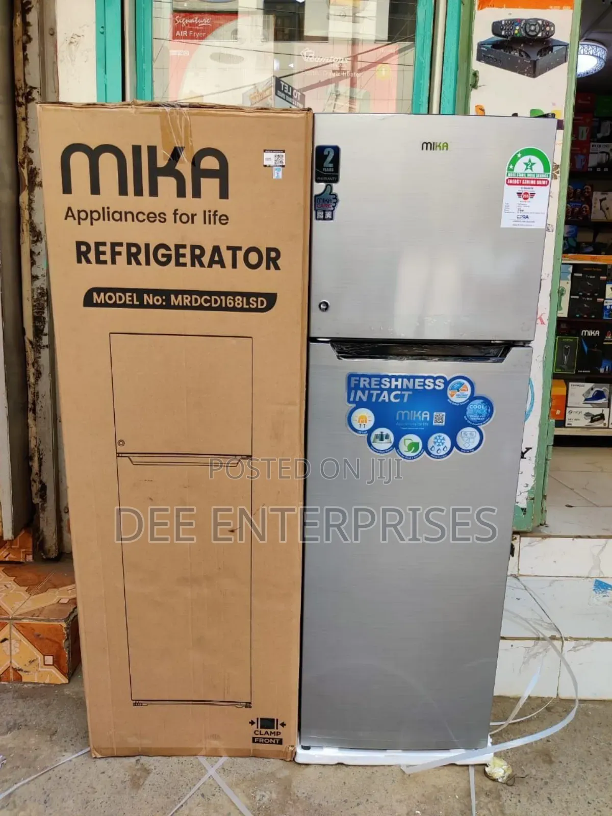Mika 168litres Double Door Refrigerator