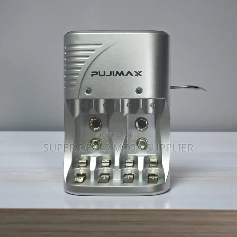 Pujimax Intelligent Charger 4 Slots for Aa Aaa 9v Rechargeable Use