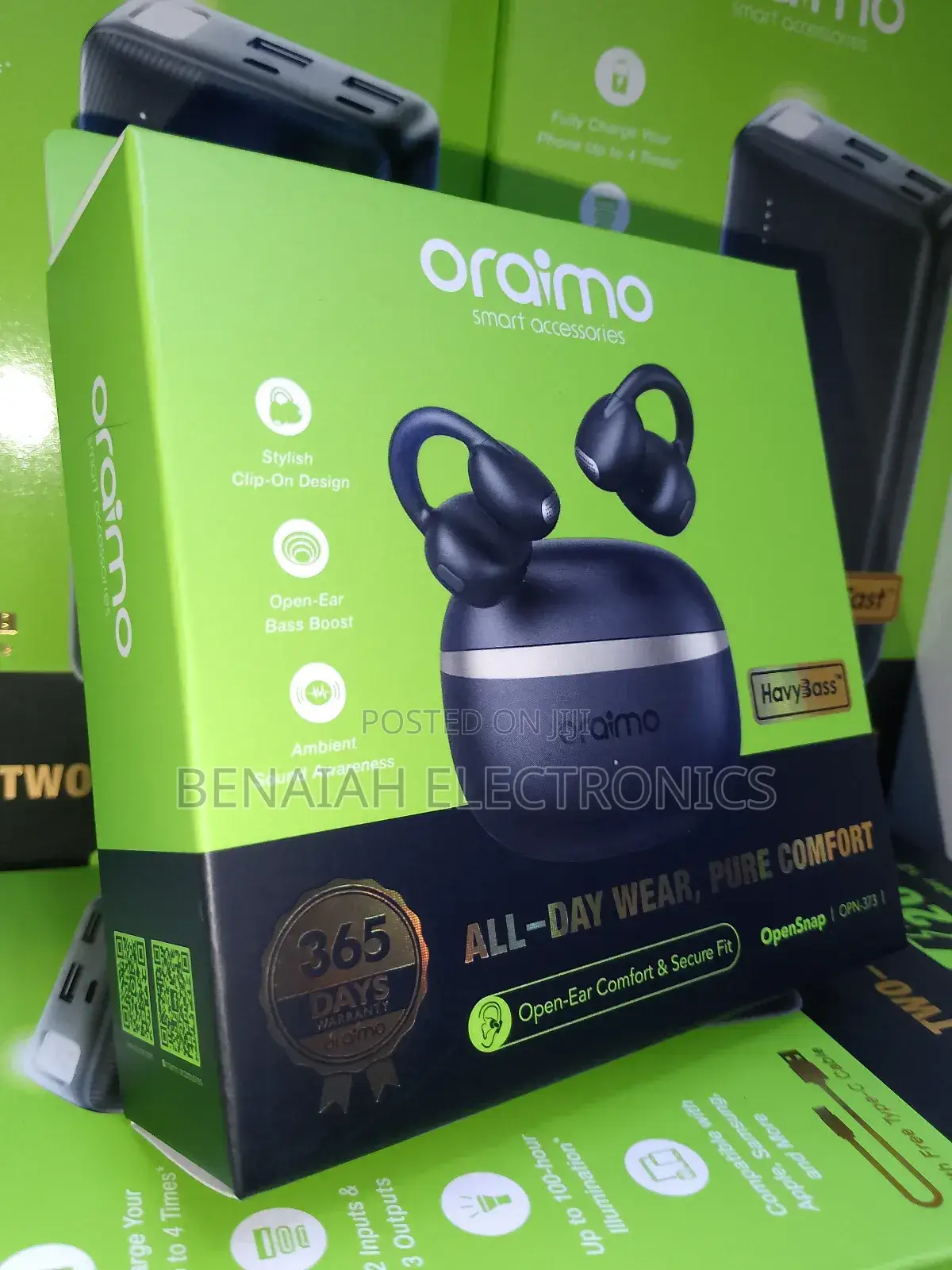 Oraimo Earbuds ,Pure Comfort for All Day Wear,Bass Boost Stylish