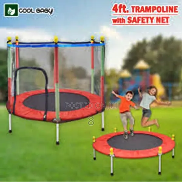Compact 4ft Kids Jumping Trampoline – Great for Ages 3–8