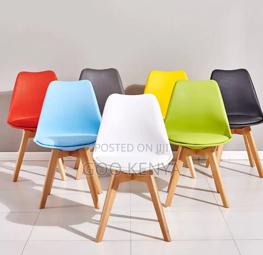 Home Chair; Padded Dining and Garden Chair Made of Plastic and Wood