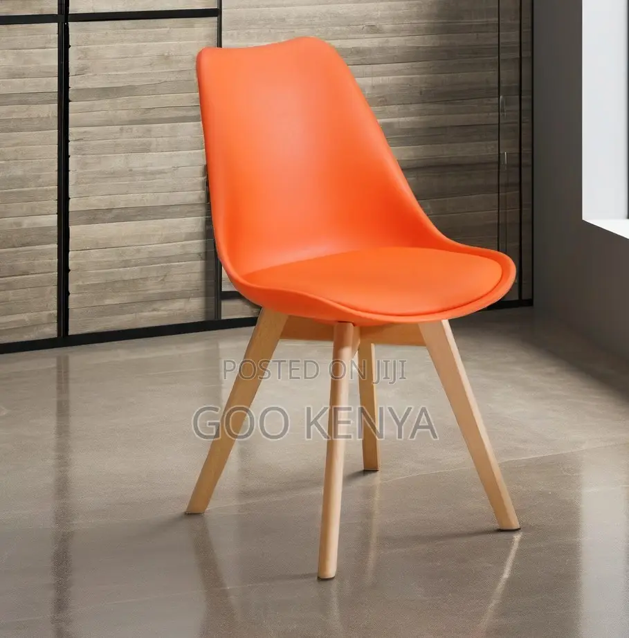 Home Chair; Padded Dining and Garden Chair Made of Plastic and Wood