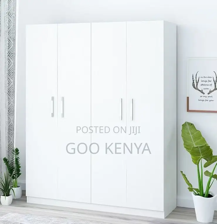Home Closet for Bedroom; Wooden Closet for Bedroom With 4 Doors Rail