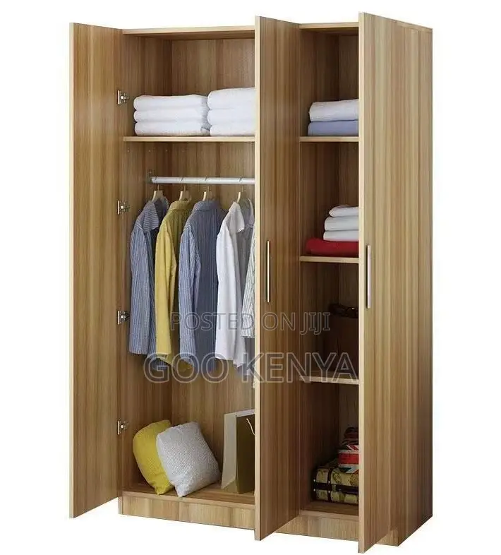 Home Closet for Bedroom; Wooden Closet for Bedroom With 4 Doors Rail
