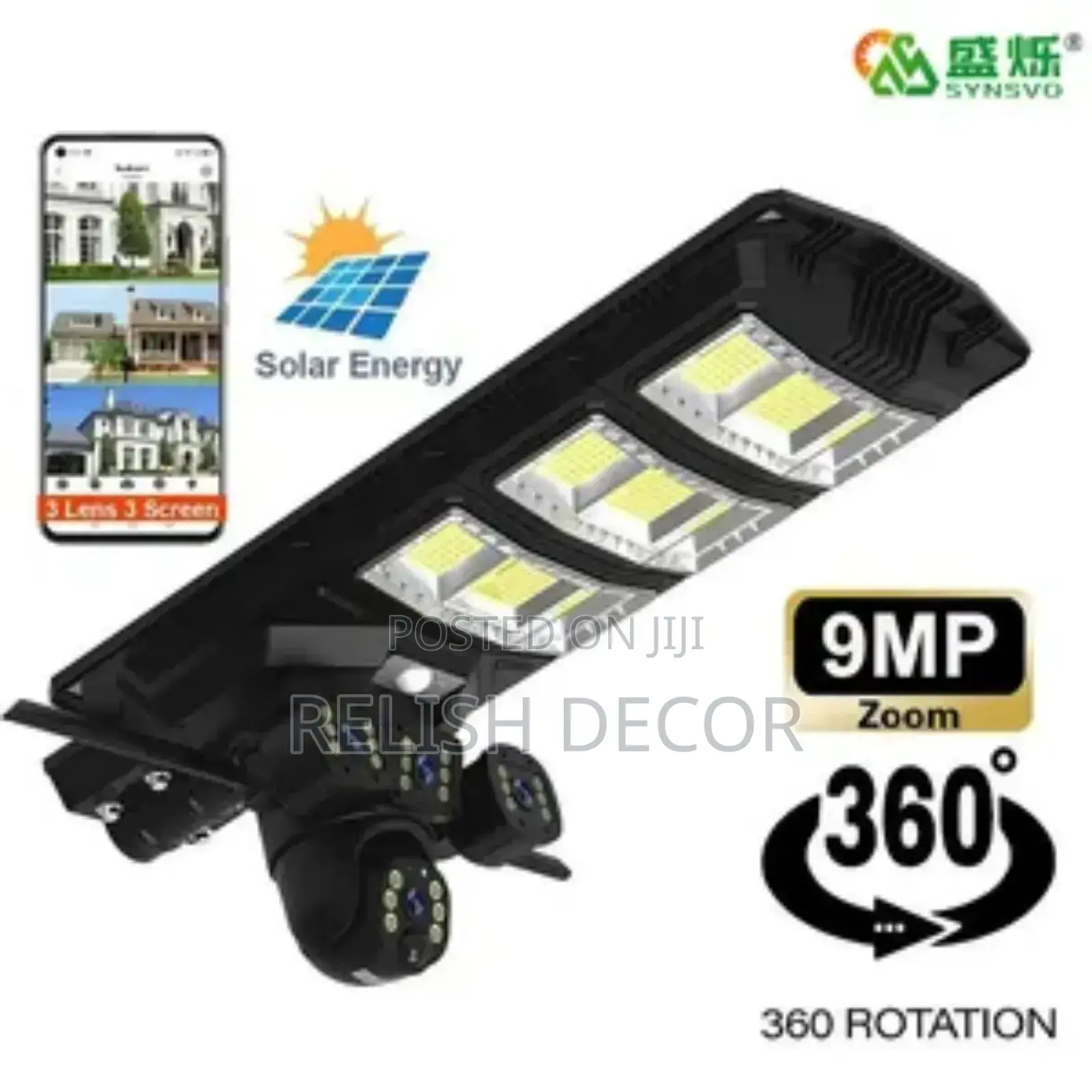 Solar-Powered Street Light With an Integrated CCTV Camera.