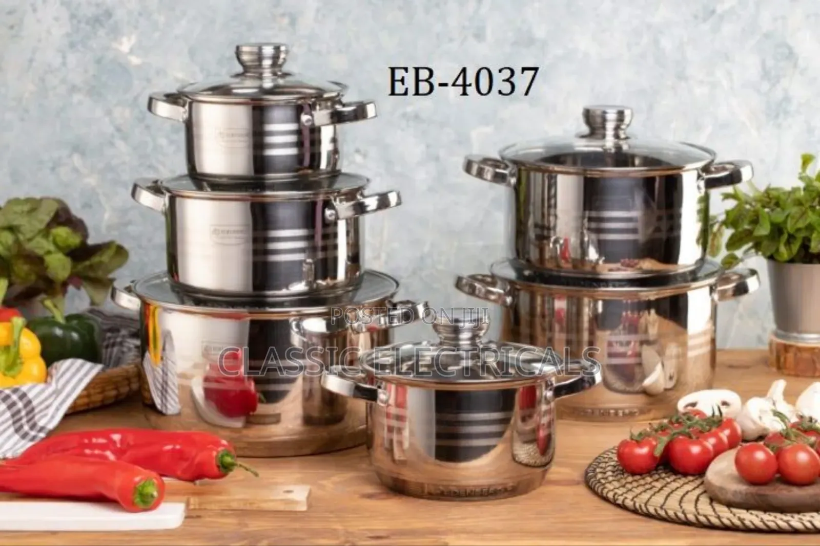 12pcs Edenberg Stainless Steel Cookware Set