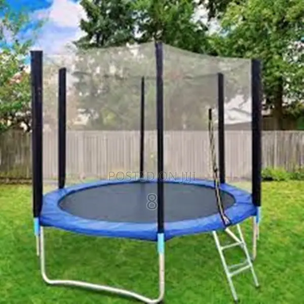6ft Kids Outdoor Trampoline – With Safety Enclosure Padded Poles