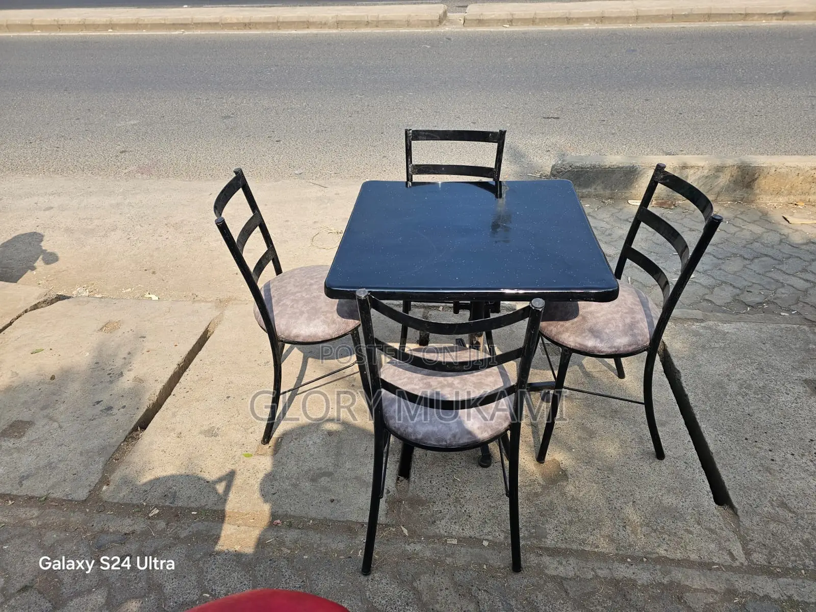 Black Square Marble Restaurant And Bar Table