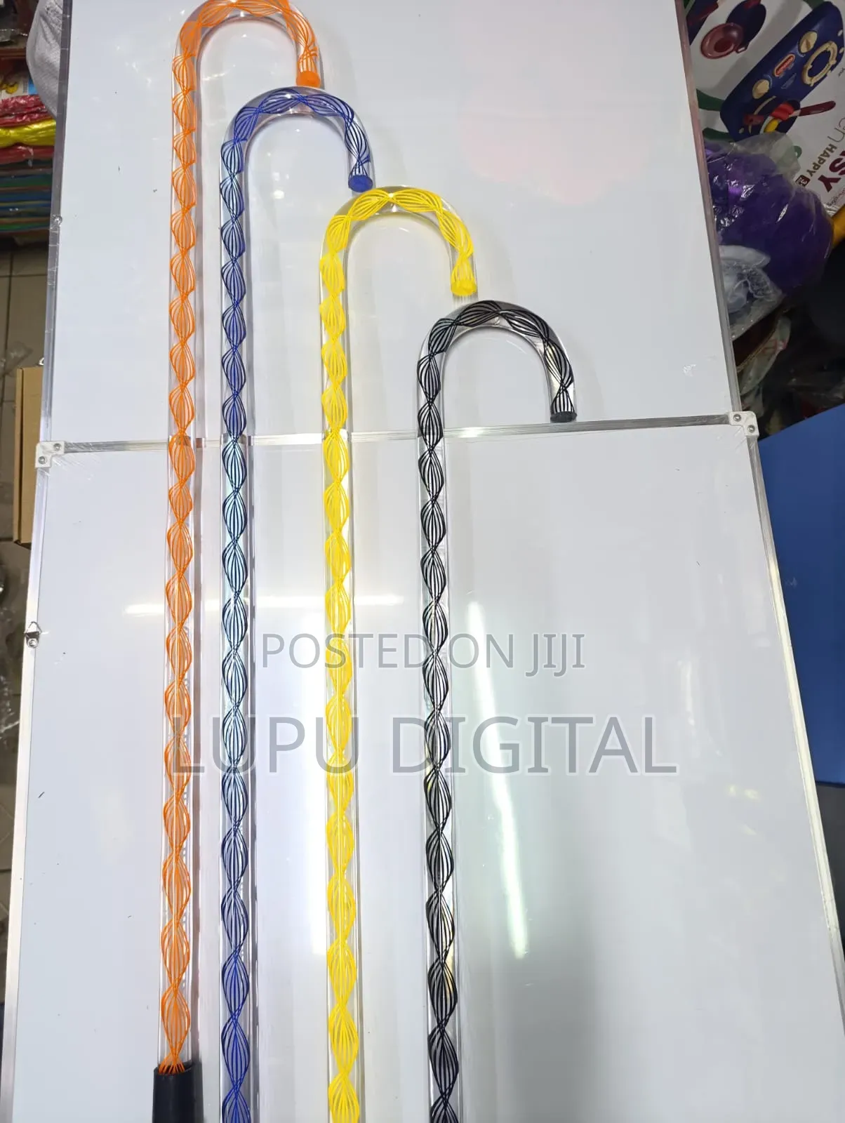 Glassy Classy Occasions Walking Sticks.
Above Colours.