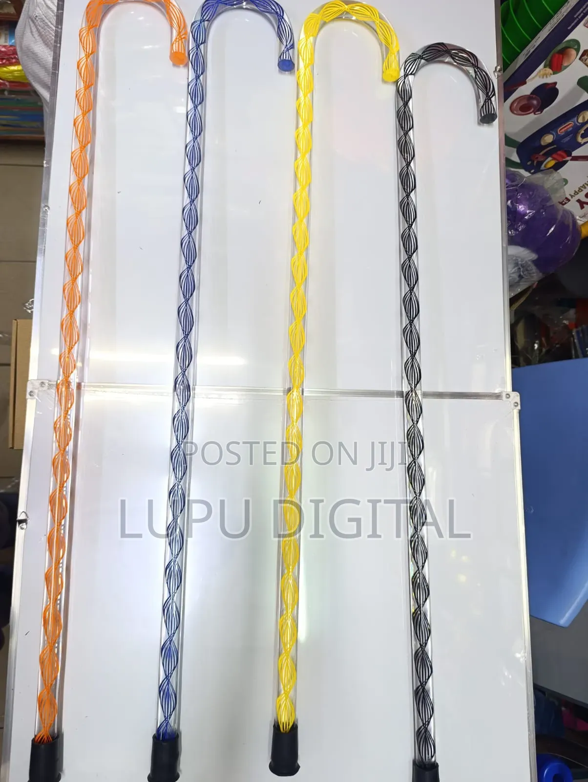 Glassy Classy Occasions Walking Sticks.
Above Colours.