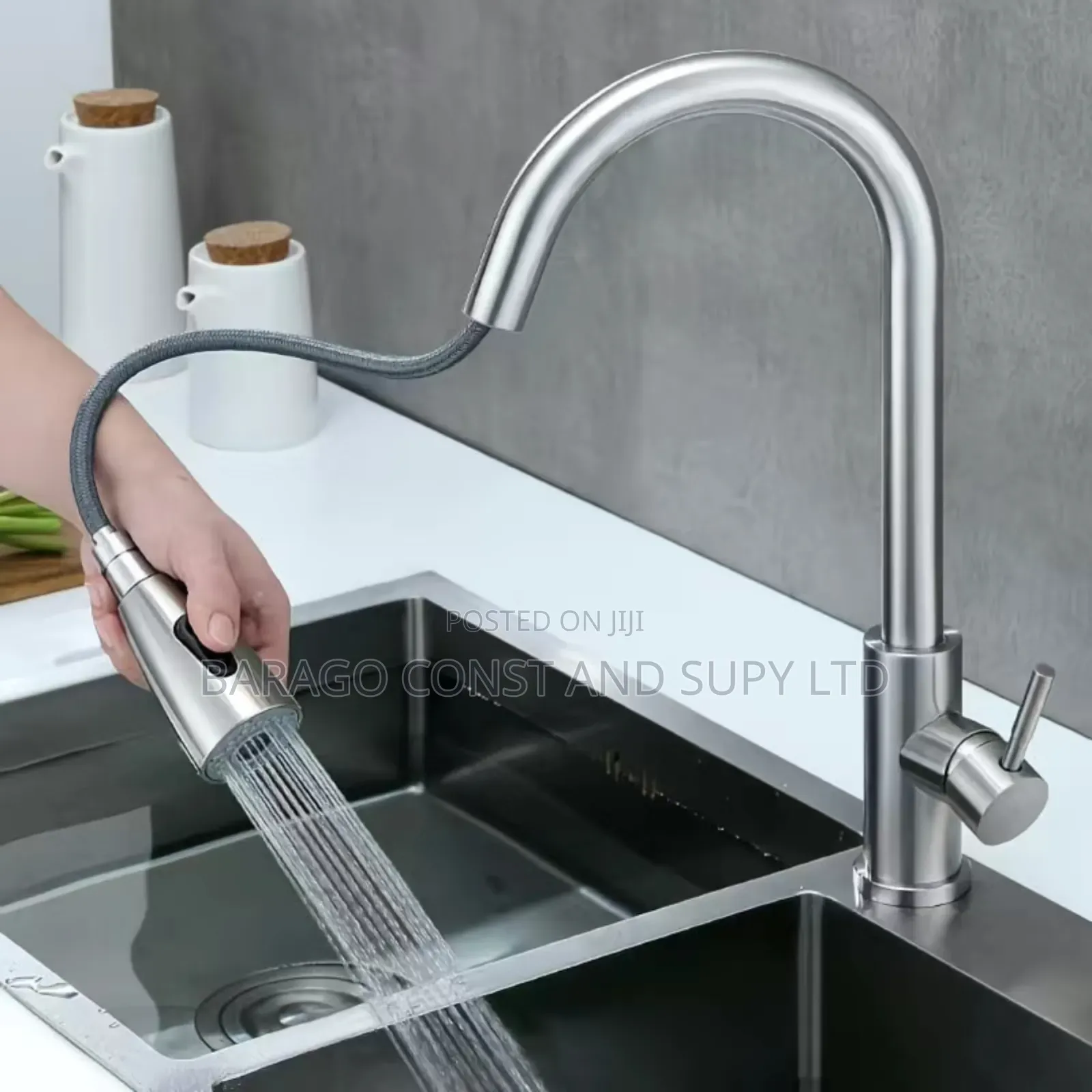 Stainless Pulldown Kitchen Mixer Tap