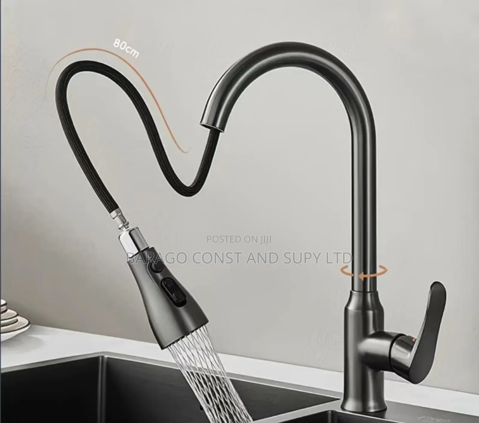Stainless Pulldown Kitchen Mixer Tap