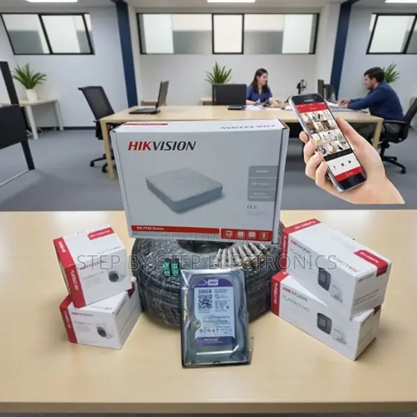 Hikvision 4 Cameras 1080p Full Hd CCTV Kit With 4ch DVR Machine Set