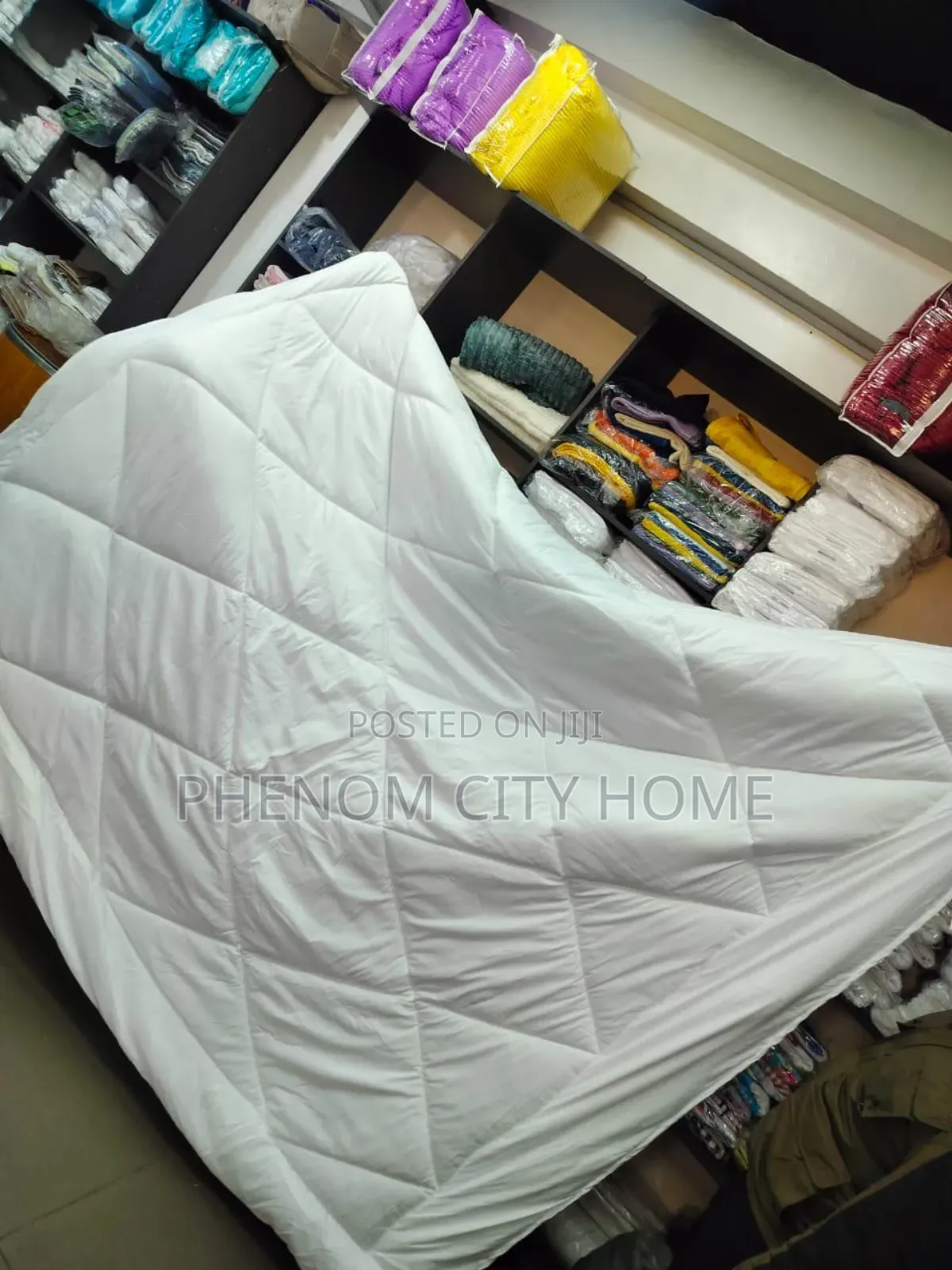 Extra King Sized White Binded Duvet Set Available