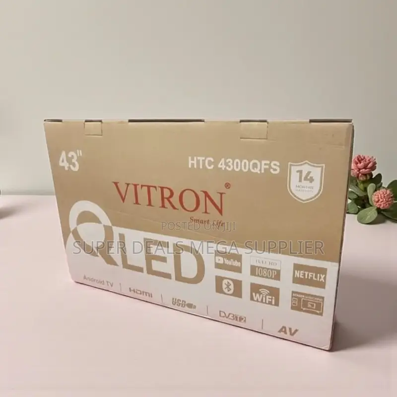 Vitron 43 Inch Qled Frameless Smart Android Hd Digital Led Tv