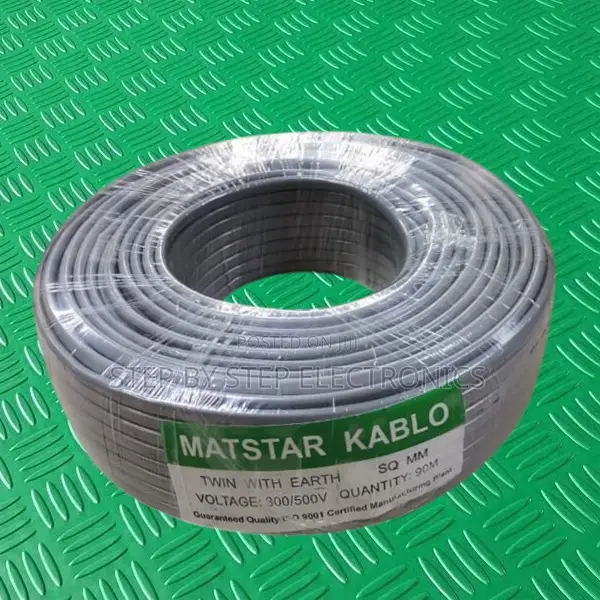 Grey 2.5mm Twin and Earth Flat Electrical 3 Core PVC Cable 90m Roll