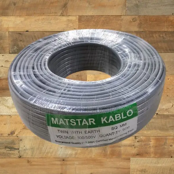Flame Resistant 2.5mm Twin With Earth Flat PVC Electrical Cable 90m