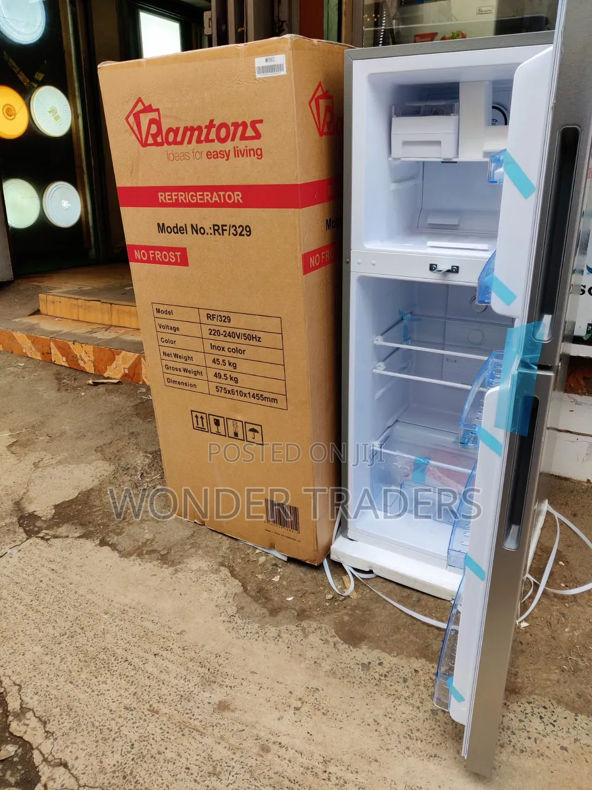 *Ramtons Fridge Double Door 188litres No Frost