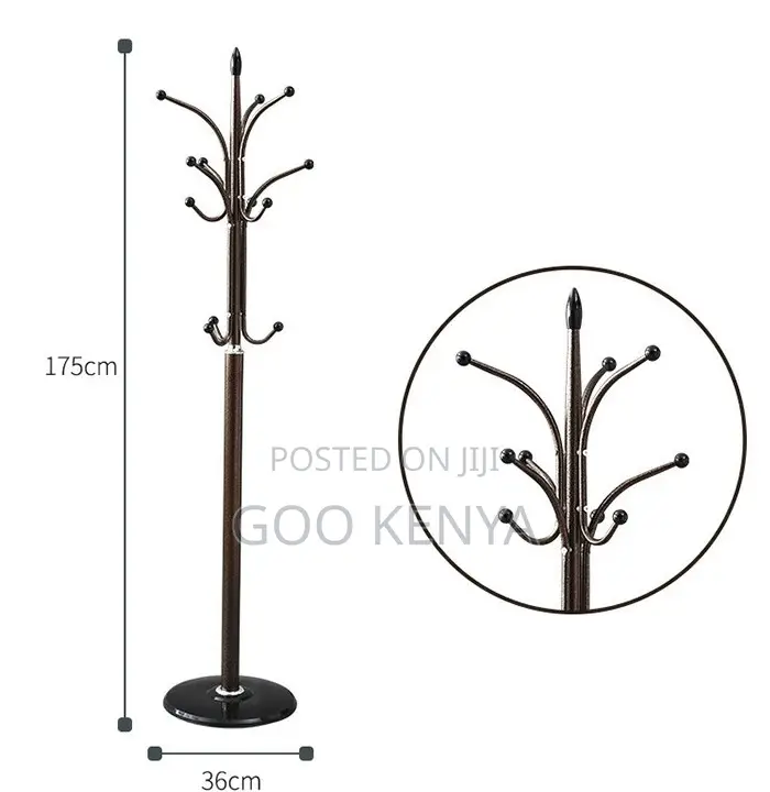Home Hanger; Tree Ironwork Floor Storage Hanging Clothes Coat Rack