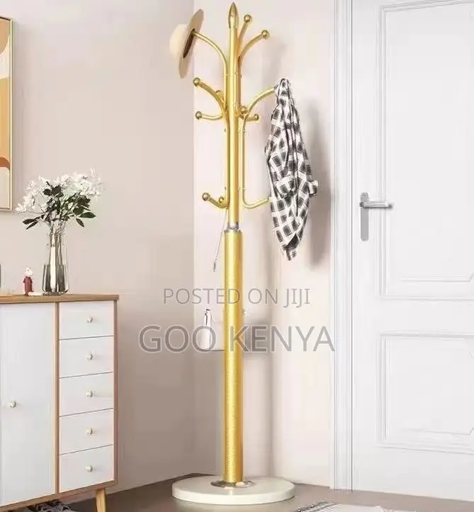 Home Hanger; Modern Metal Coat Rack With Hanging Bar in Tree Design