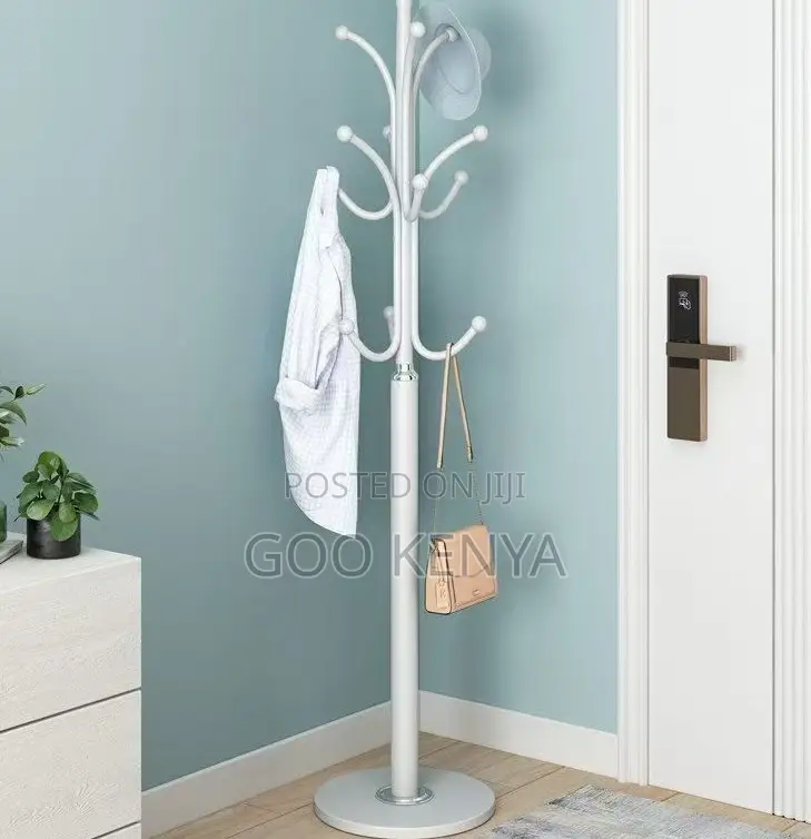 Home Hanger; Modern Metal Coat Rack With Hanging Bar in Tree Design