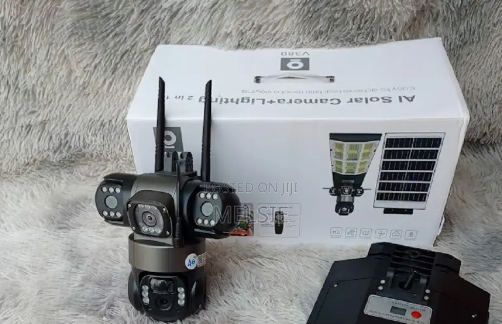 Ai Solar 2 in 1 3 Lens Security CCTV Camera 2 in 1 Triple Camera